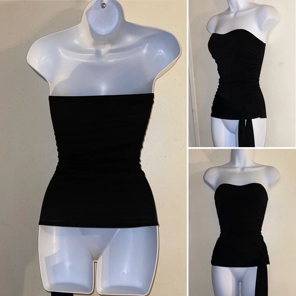 Express Bodycon Ruched Tube Top - Picture 3 of 5